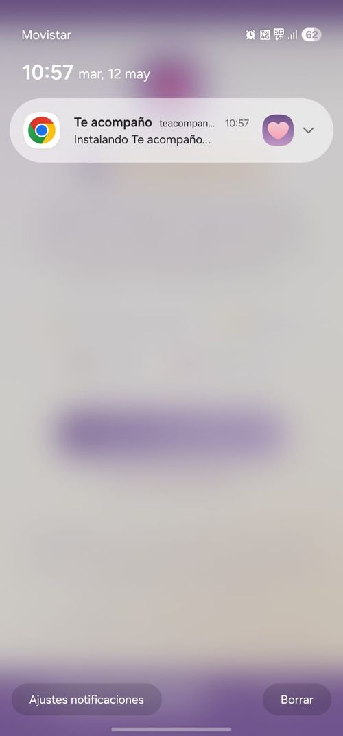 Android paso 3: notificación Instalando Te acompaño