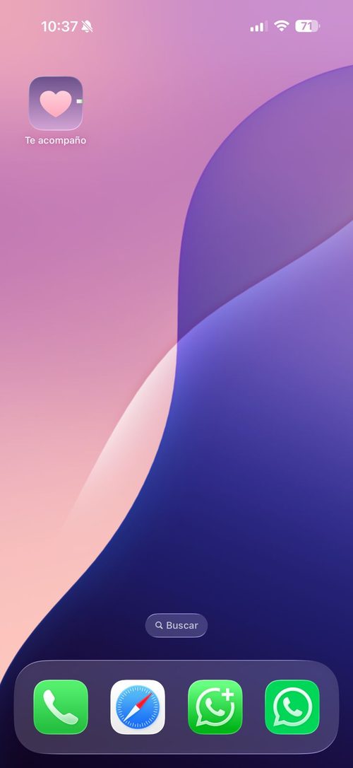 iPhone - Te acompaño abierto desde el ícono, con el botón del manual visible
